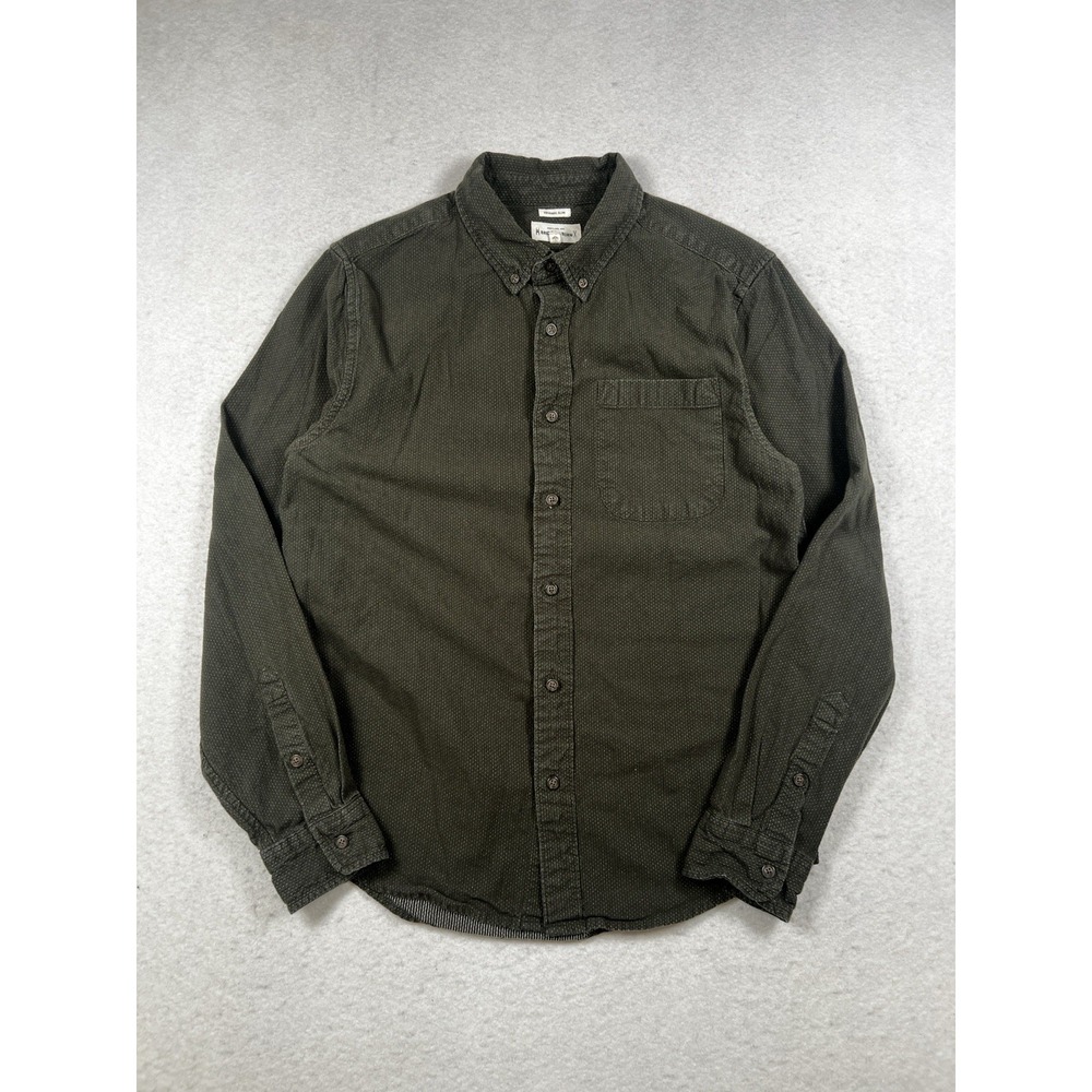 Bridge And Burn Original Slim Green Button Down Shirt Size M EUC